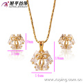 62654-Xuping 18K Gold Plated Fine Jewelry Elegant Crystal Jewelry Set